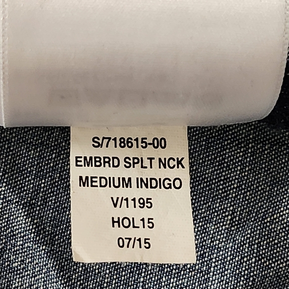 Gap 1969 Boho Denim Tunic with Floral Embroidery Size Small - Picture 9 of 9